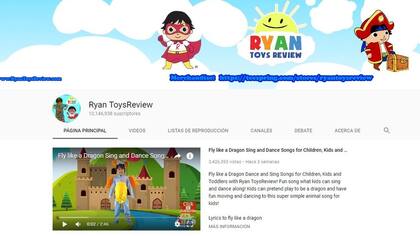El año pasado, Ryan se ubicó en el octavo lugar del mundo de los canales con más regalías generadas. (Imagen: YouTube/Ryan ToysReview)