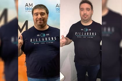 El antes y después de Gastón Marote: "Ver las fotos me motivan para seguir como estoy"