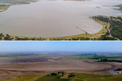 El antes y después de la Laguna de Gómez luego de tres años consecutivos de sequía 