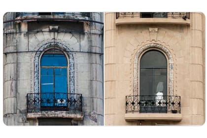 El antes y después de una de las ventanas