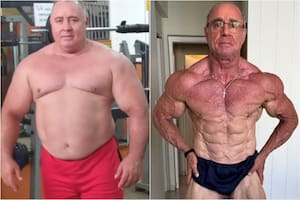El impactante cambio del "abuelo fisicoculturista": bajó 80 kilos y tiene un millón de seguidores en Instagram