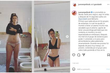 El antes y el después de la actriz después de llevar una dieta alimenticia