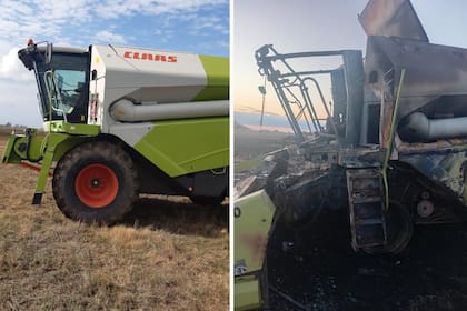 El antes y el después de la cosechadora de Marcos Corbetta