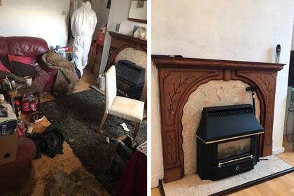 El antes y el después del living de la casa