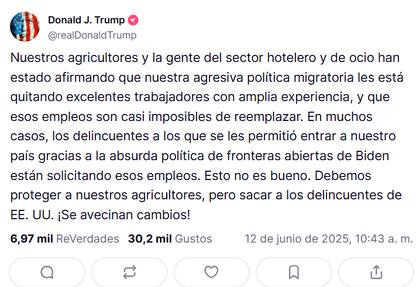 El anuncio de Donald Trump respecto a sus nuevas políticas migratorias