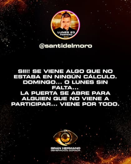 El anuncio de Gran Hermano sobre un nuevo ingreso a la casa