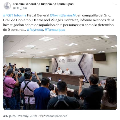 El anuncio de la FGJ en redes sociales acerca de la conferencia relacionada a Grupo Fugitivo