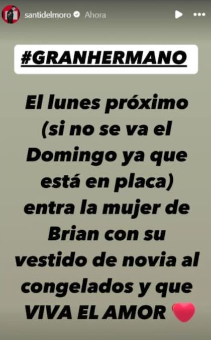 El anuncio de Santiago del Moro