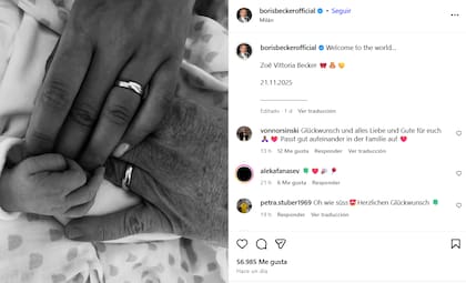 El anuncio del nacimiento de su hija