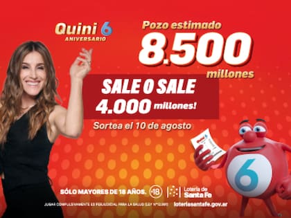 El anuncio del nuevo megapozo para el sorteo aniversario del Quini 6