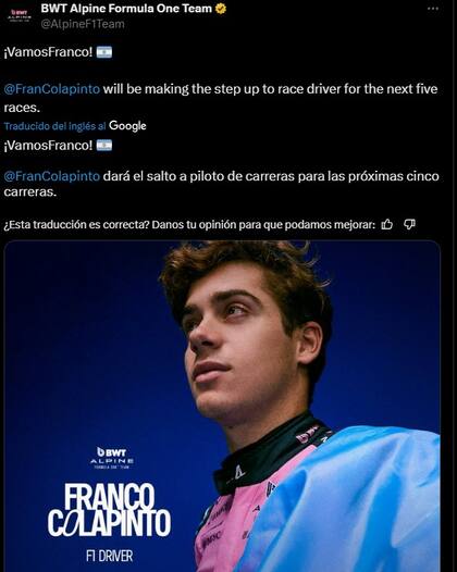 El anuncio oficial de Alpine