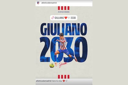 El anuncio oficial de la renovación de Giuliano con Atlético de Madrid