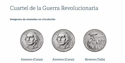 El anverso de la moneda muestra el busto de George Washington con las fechas conmemorativas (Casa de la Moneda de Estados Unidos)