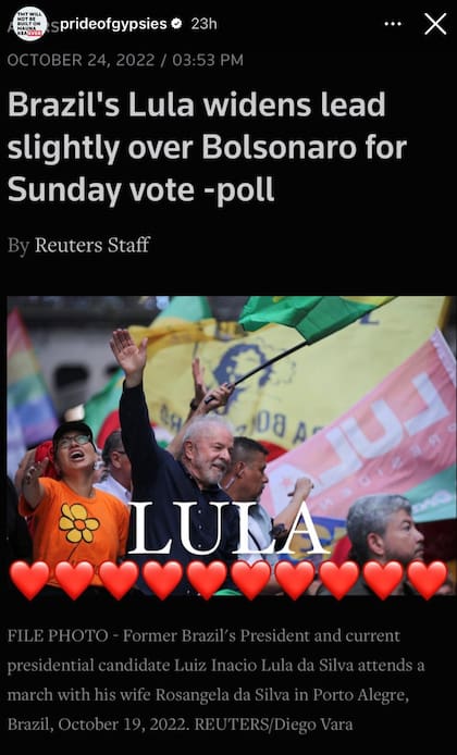 El apoyo de Jason Momoa a Lula en las redes sociales