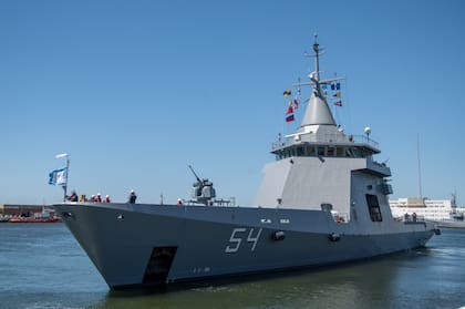 El ARA Cordero en la Base Naval de Mar del Plata