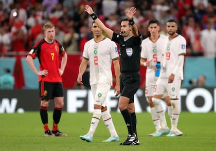El árbitro mexicano dirigió en el Mundial de Qatar: aquí, en Bélgica-Marruecos