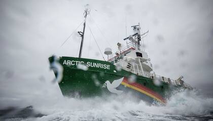LA NACION ya está a bordo del Arctic Sunrise