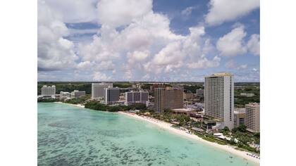 El área de Tamuning al oeste de la isla