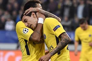 Paris Saint Germain goleó a Anderlecht con goles de la "MCN" y Di María