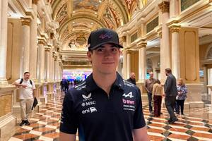 El argentino disfrutó de las lujosas instalaciones en su llegada a Las Vegas (Foto: @alpinef1team)