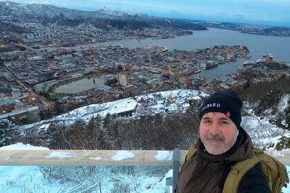 El argentino, Gastón Aguirre, en Bergen, Noruega.