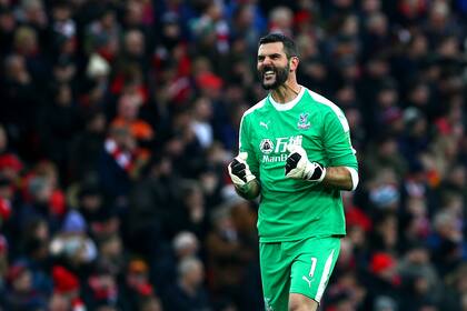 El argentino Julián Speroni defendiendo la camiseta del Crystal Palace: es un símbolo del club