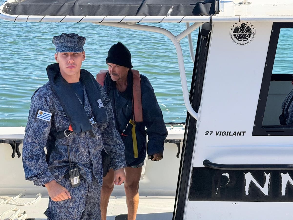 Este foi o resgate de um argentino que se perdeu no mar em Punta del Este