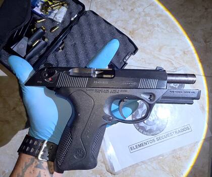 El arma Baretta secuestrada