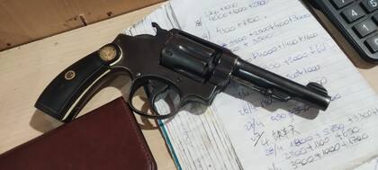 El arma utilizada por el delincuente, un revólver calibre .38