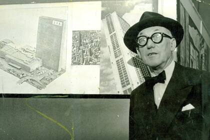 El arquitecto Le Corbusier diseño un plano para construir un aeródromo en una isla artificial frente a la ciudad de Buenos Aires