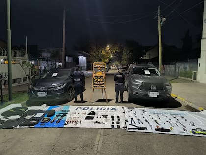 El arsenal de los detenidos