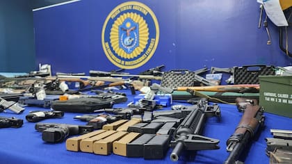 El arsenal incautado por la Policía Federal
