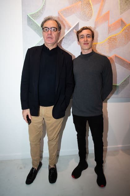 El art dealer Hernán Zavaleta y el artista Francisco Verni.