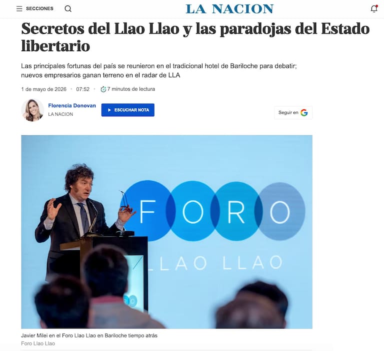 El artículo de Florencia Donovan en LA NACION