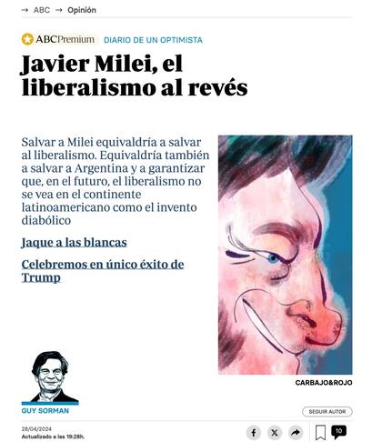 El artículo de Guy Sorman en el diario ABC de Madrid