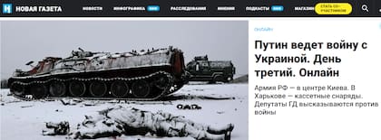 El artículo principal de Novaya Gazeta desafía la prohibición de utilizar la palabra "guerra"