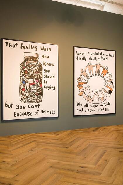 El artista habló de sus años más oscuros a través de sus obras, expuestas en el Moco Museum.