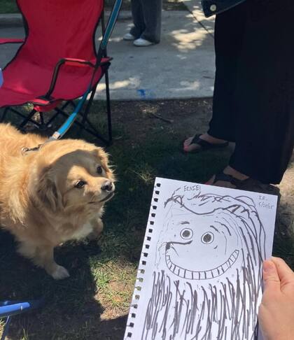 El artista también dibuja retratos de mascotas (Instagram/@terrible.portraits)