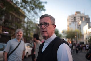 En el comienzo de la peregrinación a Luján, García Cuerva habló del triple crimen y de Espert