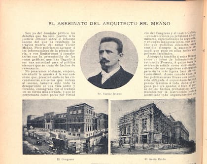 El asesinato de Meano, en 1904, llenó las páginas de los medios periodísticos de la época.