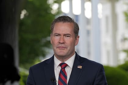 El asesor de seguridad nacional estadounidense Mike Waltz en la Casa Blanca en Washington, el 1 de mayo del 2025