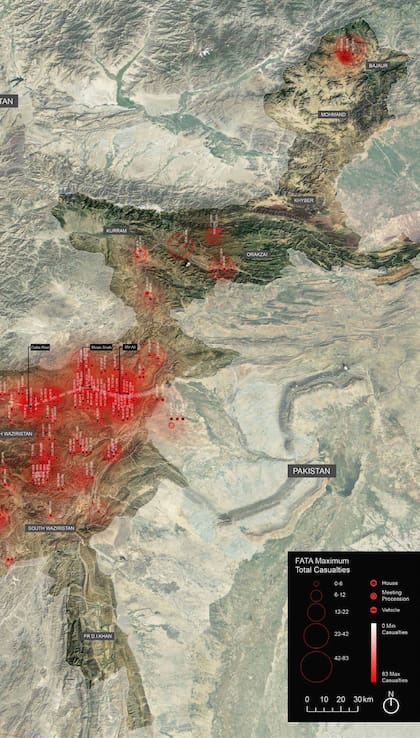 El ataque de los drones: siguiendo los métodos de investigación de la arquitectura forense, Forensic Architecture provee de evidencia a ONGs y foros internacionales