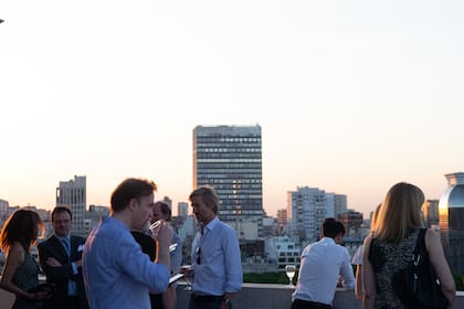 El atardecer en Retiro.