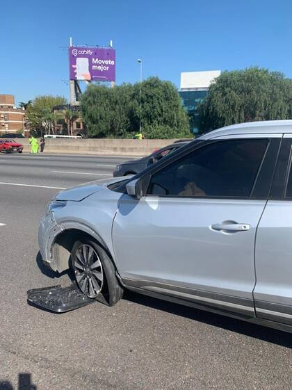 El auto de la participante de Corte y Confección Famosos tras el accidente