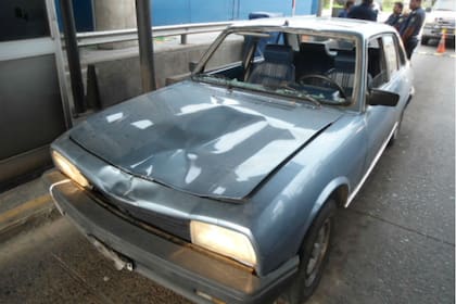 El auto de Pablo García, con el que atropelló a un ciclista en Panamericana