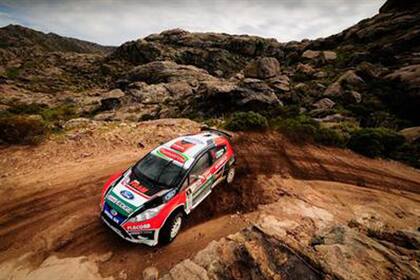 El auto de Villagra en acción