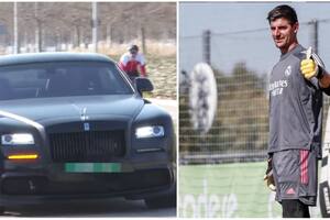 Courtois fue a entrenar en un Rolls-Royce de €300.000 pero salió en una grúa
