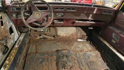 El auto estaba en muy mal estado