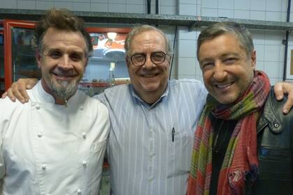 El autor con Christan Petersen y Joan Roca