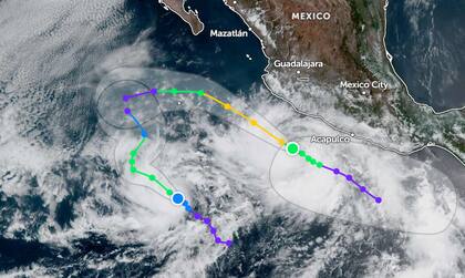 El avance de la depresión tropical Bárbara